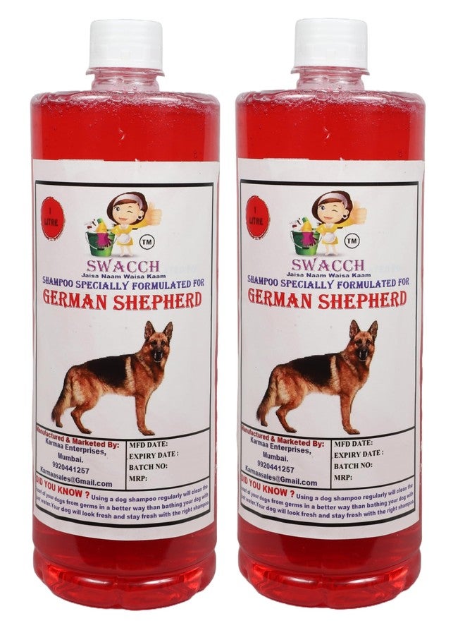 swacch شامبو سواتش مُصمم خصيصًا للكلاب الراعية الألمانية (1 لتر) (عبوة من قطعتين) برائحة الياسمين - Image 1